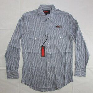 Rock & Roll Denim Men's LG Long Sleeve Jacquard Print Snap Western Shirt